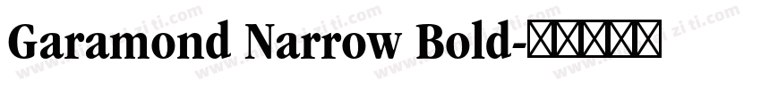 Garamond Narrow Bold字体转换
